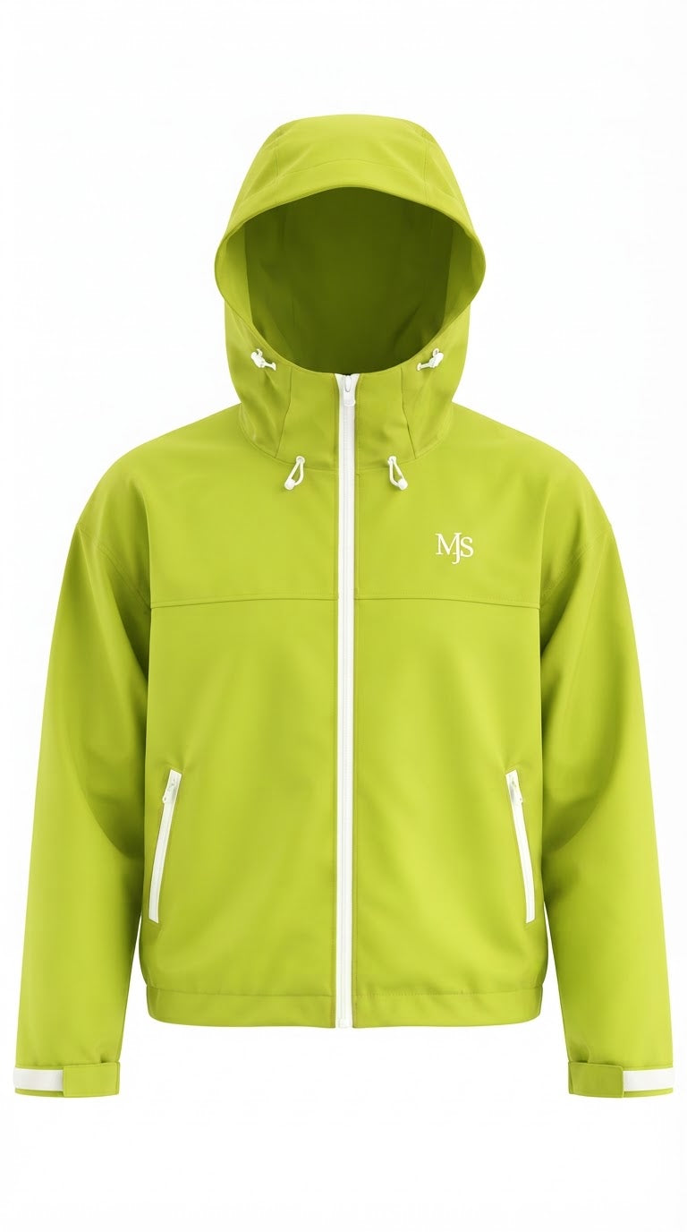 MJS TECHNICAL SHELL JACKET — Lime — Selector front