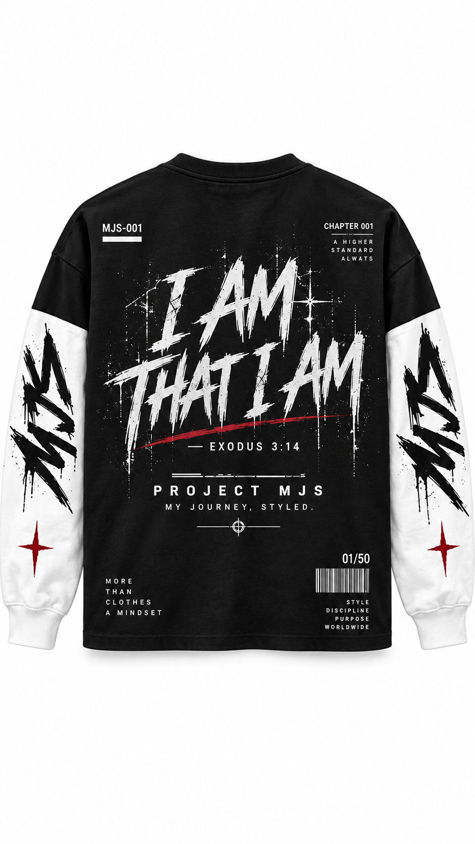I Am That I Am long sleeve back