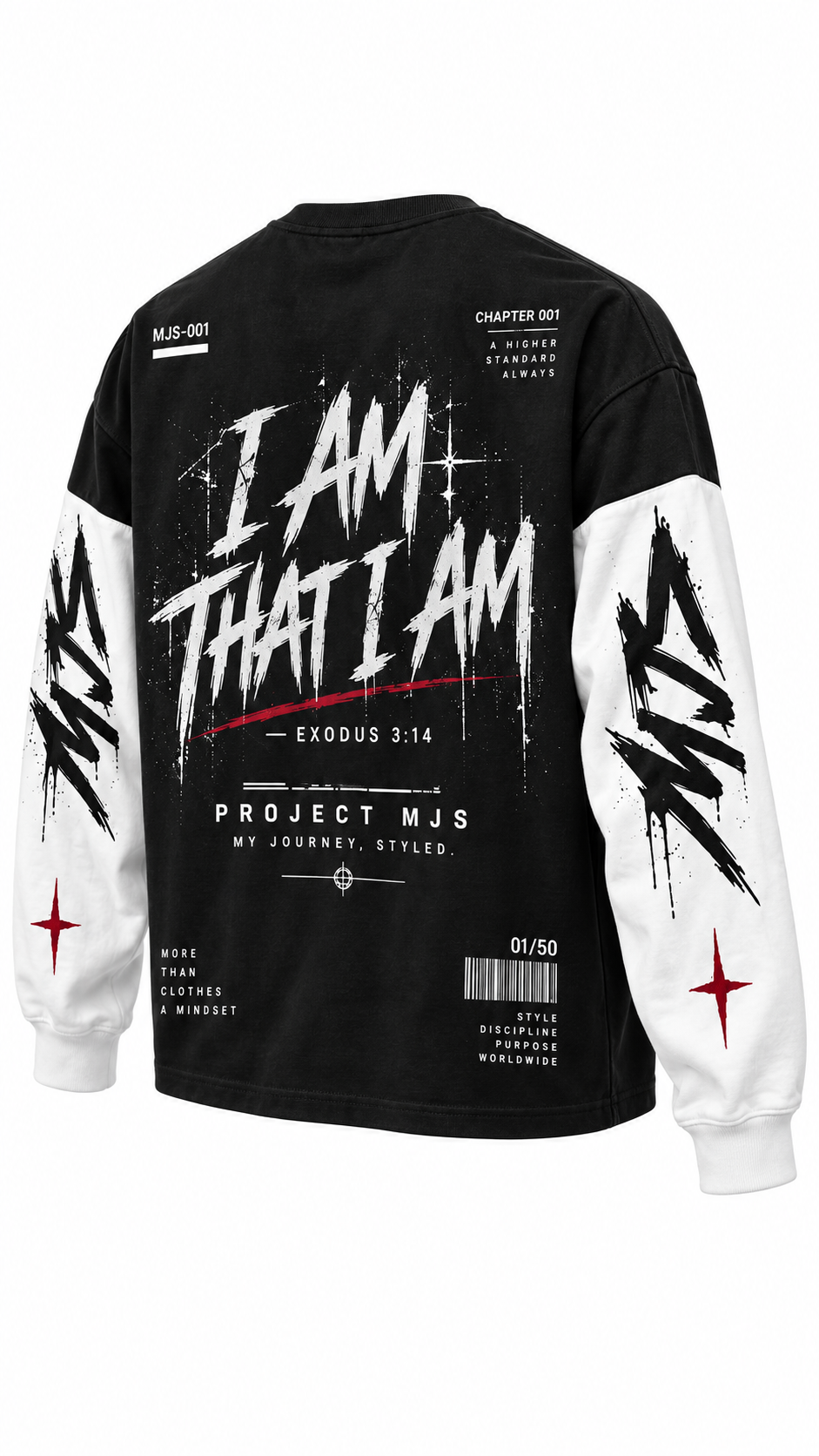 I Am That I Am long sleeve rear angle