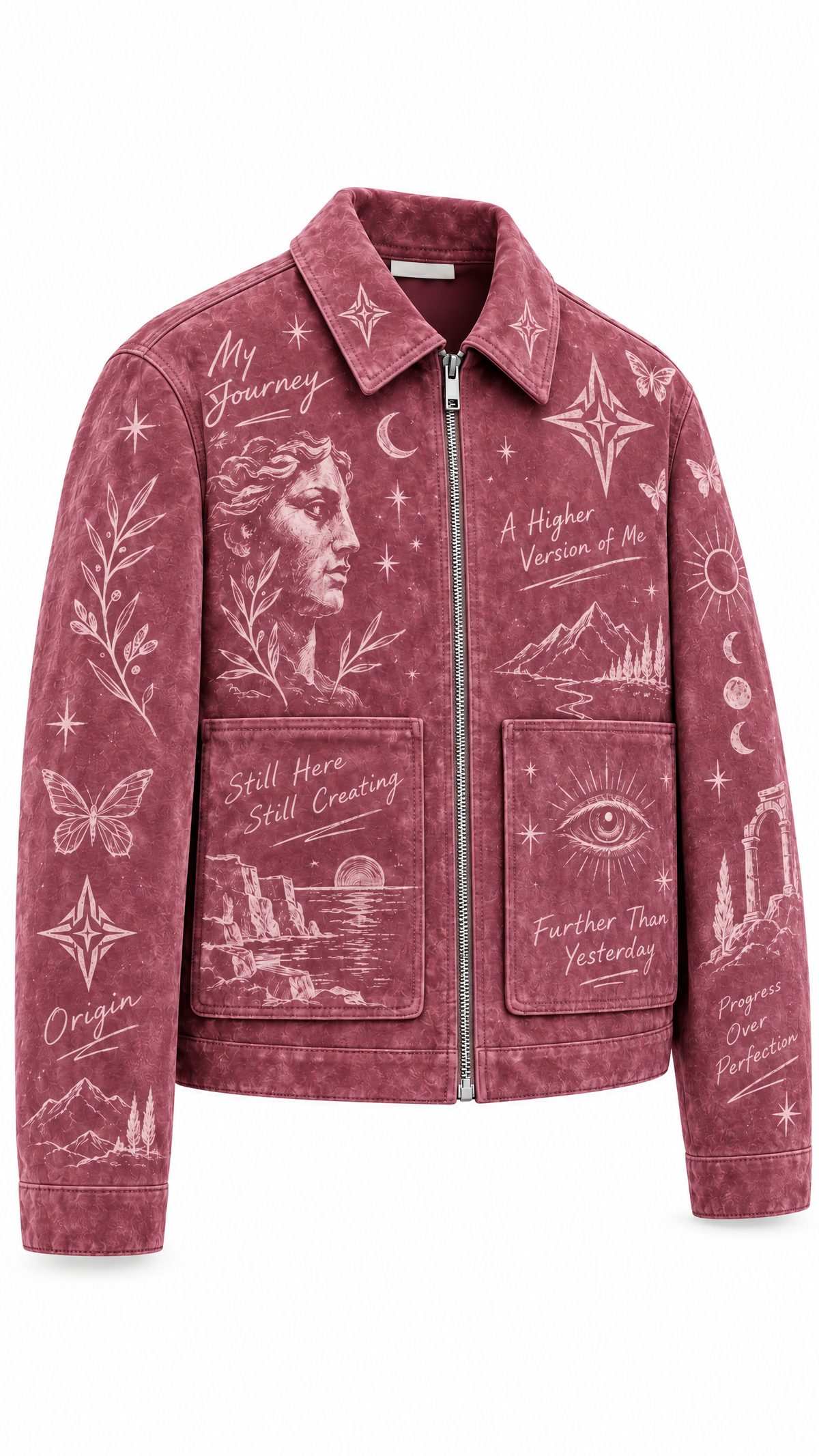 Project MJS Suede Jacket three-quarter view